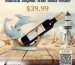 Nautical dolphin wine bottle holder displaying a wine bottle, sculpted dolphin design with coastal ocean-inspired décor style